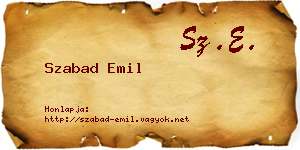 Szabad Emil névjegykártya