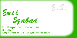 emil szabad business card